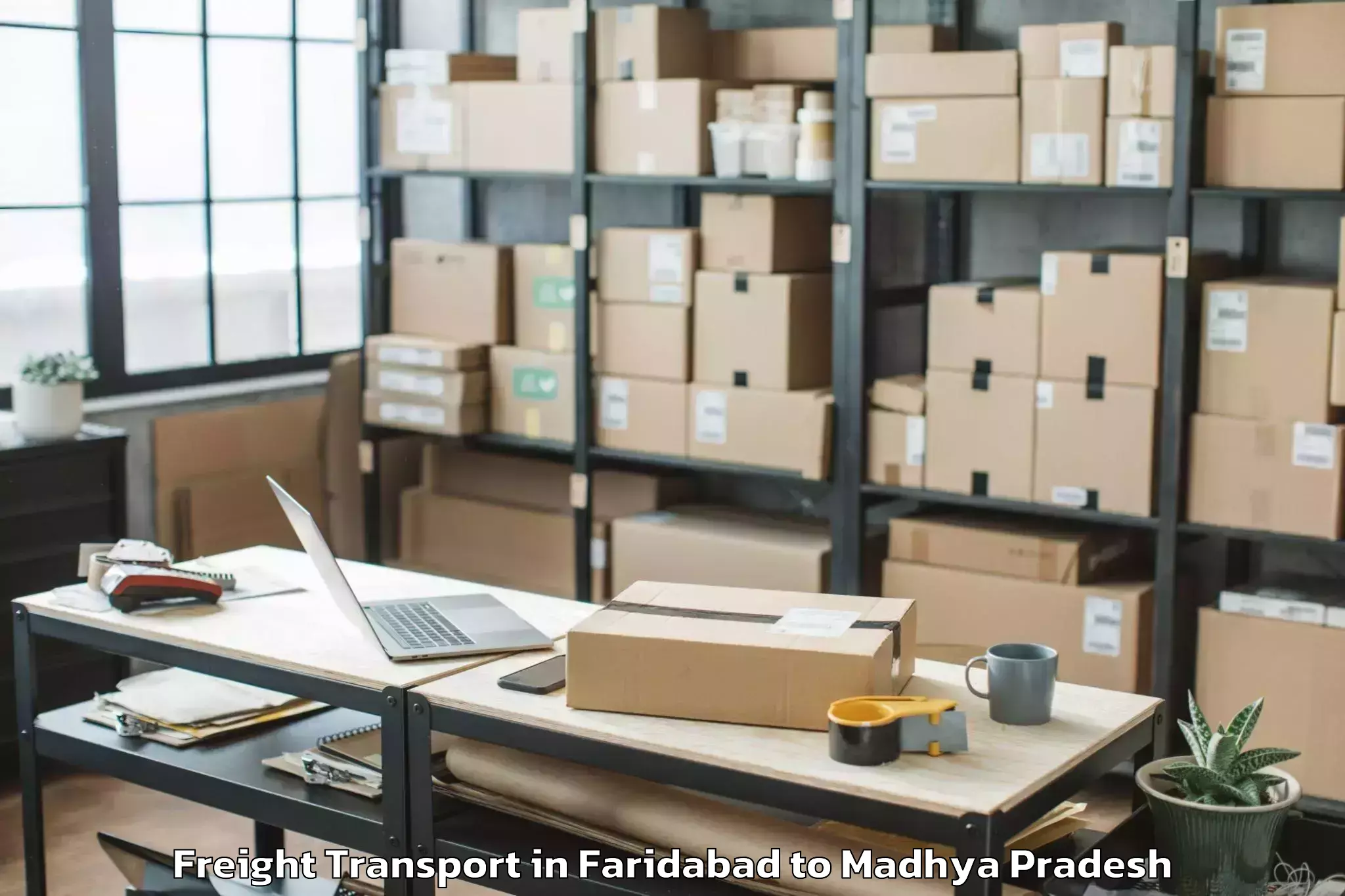 Book Faridabad to Isagarh Freight Transport Online